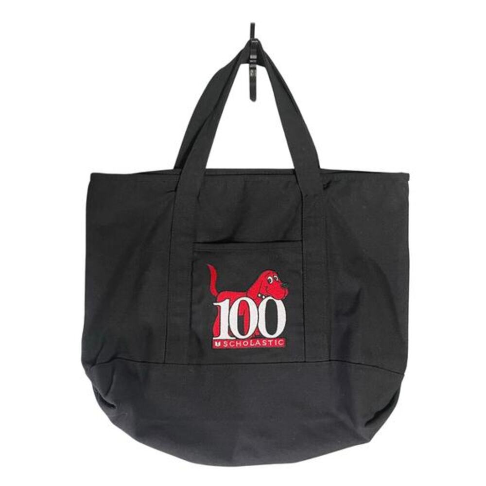 Scholastic Clifford 100 Years Canvas Tote Bag Black Reading is Revolutionary